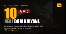 10 Dirham Biryani
